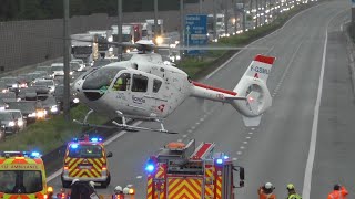 MUG Heli ingezet bij ernstig ongeval op de snelweg in Aalter  Hulpdiensten met spoed onderweg [upl. by Bounds]