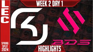 SK vs BDS Highlights  LEC Spring 2024 W2D1  SK Gaming vs Team BDS [upl. by Viscardi]