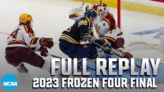 Quinnipiac vs Minnesota 2023 NCAA Frozen Four championship  FULL REPLAY [upl. by Marino]