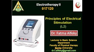 Electrotherapy II Principles of Electrical Stimulation Part 2 L2 [upl. by Yolande]