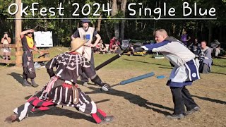 OK24 Single Blue  Belegarth Class 1 OneHanded Boffer Foam Sword Fighting Tournament  Okfest 2024 [upl. by Durwood]