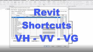 Revit Fast with quick Shortcuts VG  VV  VH [upl. by Nadya]