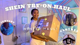 Winter SHEIN tryon haul✰ Jameera Najaye clothes  jewerly accessories [upl. by Socram]