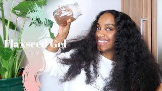 DIY Flaxseed Gel  Curly Hair Leavein Conditioner [upl. by Aligna419]