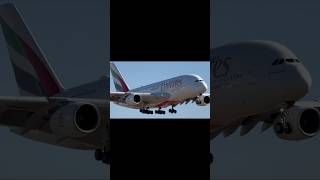 Plane spotting landing of A380 emirates airline  Los Angeles International Airport [upl. by Anahsor]