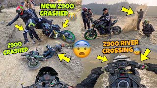 River Crossing on Z900😱 New Z900 CRASHED😨 OFFROADING ON Z900😍 Preparation for Ladakh Ride [upl. by Aynodal41]