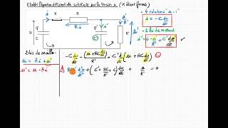 Etablissement dune équation différentielle dans un circuit électrique [upl. by Hameean]