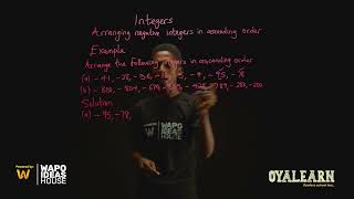 JSS1  Mathematics  Integers  Arranging negative integers in ascending order 1 [upl. by Carmelle64]