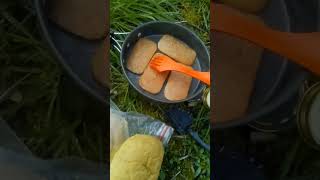 Bacon Grill Baps bushcraftfamily bushcraftcommunity cooking bushcraftlife fixedblade food [upl. by Calesta]