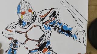 Kamen Rider Blade  drawing the masked rider hero [upl. by Itram]