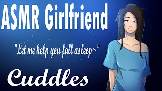 ASMR Girlfriend Helps You Fall Asleep💜Cuddles Comfort Back Rubs Heart Beat [upl. by Akeinahs]