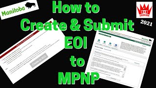 How to create amp submit an EOI to MPNP Manitoba PNP Program Canada Immigration  Canadian Charisma [upl. by Hgielrak]