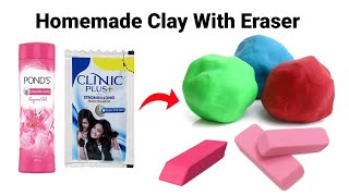 How to make Kneaded Eraser at homeKneaded Eraser makinghomemade Claytype EraserMoldable Eraser [upl. by Larkins]