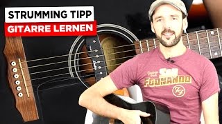 Gitarre lernen 1 Tipp für den richtigen Anschlag bei Schlagmustern [upl. by Krawczyk]