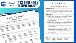 How to Create an ATSFriendly Resume in Microsoft Word StepbyStep Tutorial [upl. by Merri]