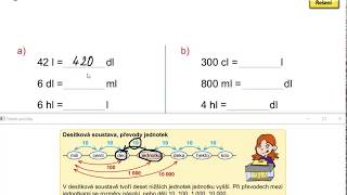 Převody jednotek objemu tabulka předpon Mat mat pro 5roč 2 díl str 22 cv 6 [upl. by Chris]