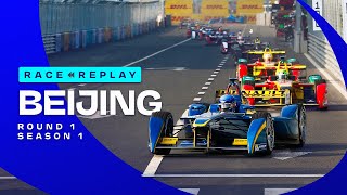 Formula E goes racing for the very first time ⚡️  Beijing EPrix Season 1 Race Replay [upl. by Ezar]