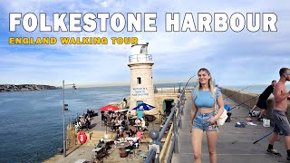 🇬🇧 Walking in Folkestone Harbour 4K England [upl. by Gambrill624]