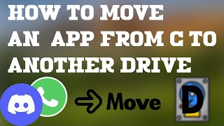 Lets Move an App from C Drive to F Drive Safely [upl. by Odelinda]