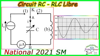 Examen National 2021 SM  Circuit RLC  Examen National électricité [upl. by Adnilemre]