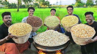 POPCORN  5 Variety Popcorn Recipe  Chocolate Popcorn Masala Popcorn and More  Village Recipe [upl. by Nedmac]