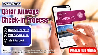 How to Download Boarding Pass  Qatar Airways Online Checkin  Qatar Airways  Web CheckIn [upl. by Lia]