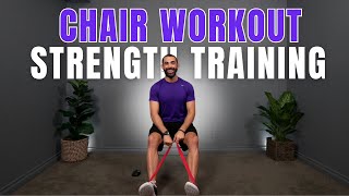 Strength Training with Bands for Seniors  Chair Workout amp Stretching [upl. by Venetia]