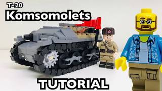 WW2 Lego cBricks T20 Komsomolets TutorialInstructions [upl. by Waldon641]