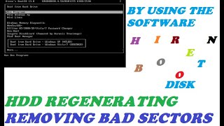 Repairing Hdd by Software using Hiren Boot disksimple steps [upl. by Amery381]