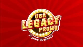 UBA Legacy Promo Live Draw  October 2024 [upl. by Nahgam314]