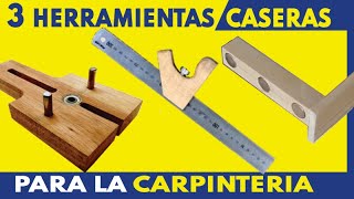 Herramientas Caseras para Trabajos de Carpintería 3 ideas [upl. by Leeda239]