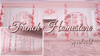 French Inspired Homestore Speedbuild  ROBLOX STUDIO [upl. by Nyrok]