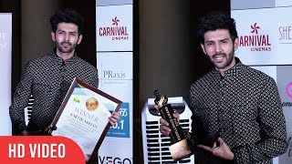 Kartik Aaryan at Dadasaheb Phalke Awards 2018  Entertainer of the Year [upl. by Tegdig]