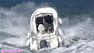 ⚠️ ATTENTION ⚠️ À BIEN GÉRER LA VITESSE IL Y A BEAUCOUP DE COURANT À CAPBRETON 🌊🥶🛥️🇨🇵 Alexrolland [upl. by Mulvihill112]