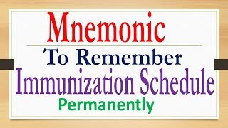 Mnemonic on Immunisation schedule [upl. by Tortosa746]