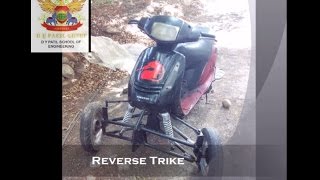 Reverse Trike Steering Mechanism or Tilting Three Wheeler [upl. by Fermin]