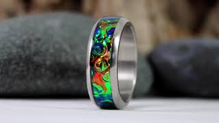 Making A Funky Ring With A Crazy New Inlay Material Dichrolam Ring [upl. by Llyrat]