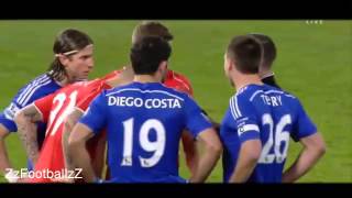 Diego Costa Fight vs Liverpool  League Cup 29012015 [upl. by Anselm]