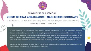 Viksit Bharat Ambassador  Nari Shakti Conclave [upl. by Cornelie]