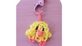 Loom Bands Anleitung deutsch Küken Schüsselanhänger  Charms ChickTutorial [upl. by Barron]