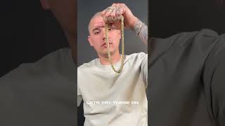 Flat Curb solid gold chains review with Anthony jewelry [upl. by Dwaine]