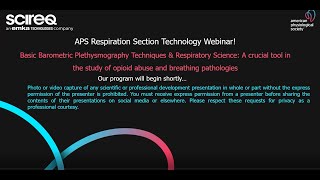 Basic Barometric Plethysmography Techniques and Respiratory Science [upl. by Eilac860]