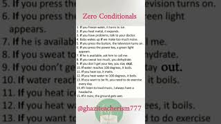 Zero Conditionals With Examples english conditionalstatements spokenenglish speakingenglish [upl. by Bing]