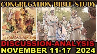 Congregation Bible Study Week of November 1117 2024 [upl. by Eidde]