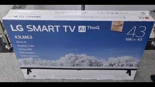 LG LM6300 Series 43 inch FHD LED Smart TV UNBOXING [upl. by Enneite]