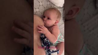 Baby Girl’s Sweet Sounds While Breastfeeding 👶💖 babycare breastfeeding babygirl momlife mom [upl. by Obara]