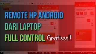 Cara remote handphone Android dari laptop bisa full control menggunakan aplikasi anydesk free [upl. by Enairb617]