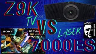 SONY Z9K VS VPLXW7000ES 8K TV VS 4K LASER PROJECTOR CAN PROJECTORS REPLACE TVS [upl. by Eelik]