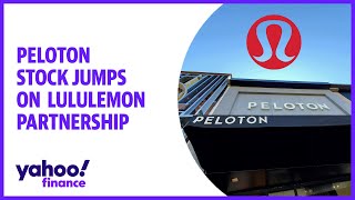 Peloton stock jumps on Lululemon partnership [upl. by Uriah645]