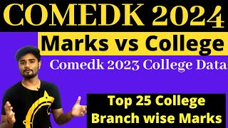 COMEDK 2024 Marks vs College vs Branch  COMEDK Marks Cutoff in Top COMEDK Colleges comedk [upl. by Capello888]